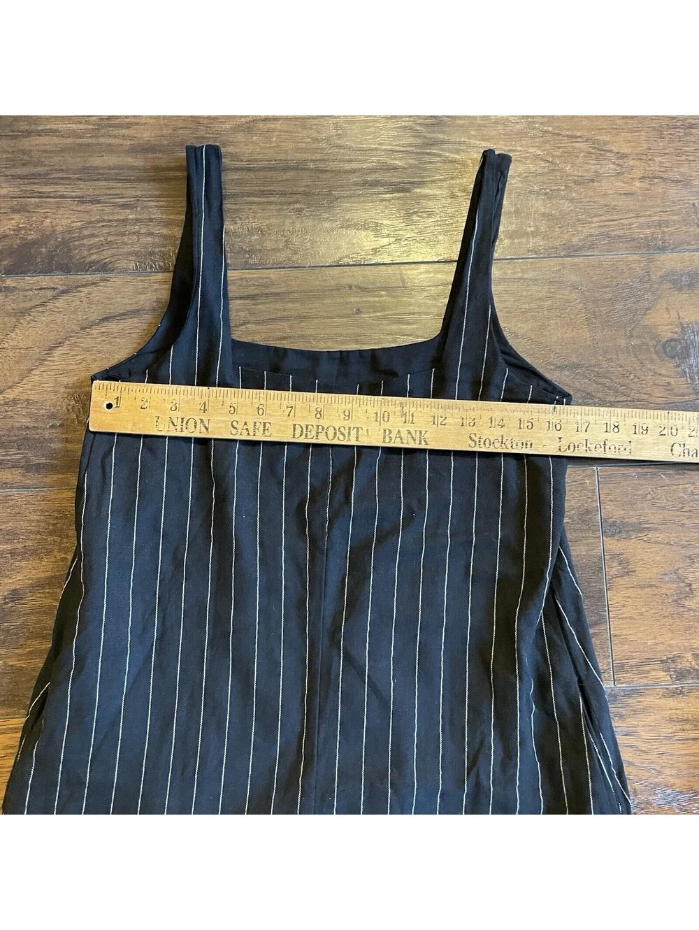 Klesis Pinstripe Maxi Dress In Black Size Small